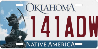 OK license plate 141ADW