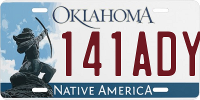 OK license plate 141ADY