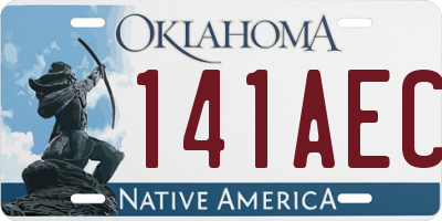 OK license plate 141AEC