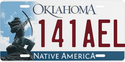 OK license plate 141AEL