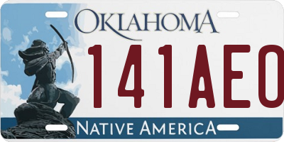 OK license plate 141AEO