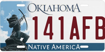 OK license plate 141AFB