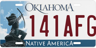 OK license plate 141AFG