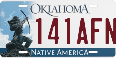 OK license plate 141AFN