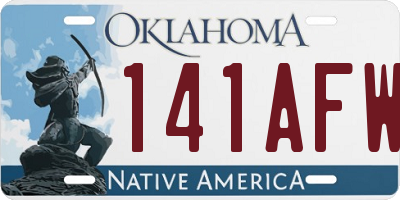OK license plate 141AFW