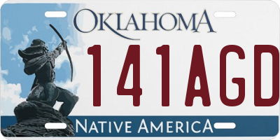 OK license plate 141AGD