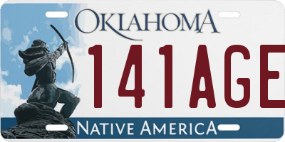 OK license plate 141AGE