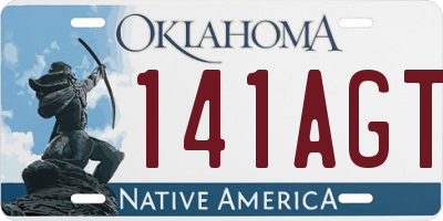 OK license plate 141AGT