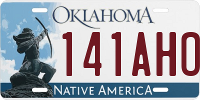 OK license plate 141AHO