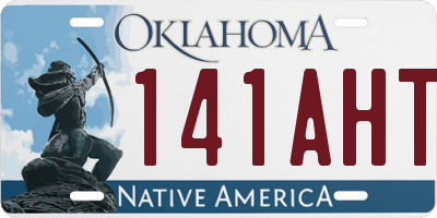 OK license plate 141AHT
