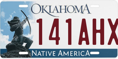 OK license plate 141AHX