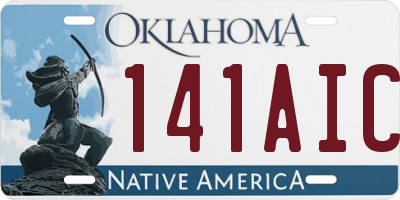 OK license plate 141AIC