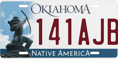 OK license plate 141AJB