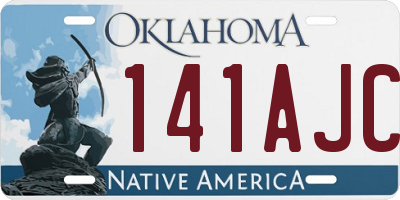 OK license plate 141AJC