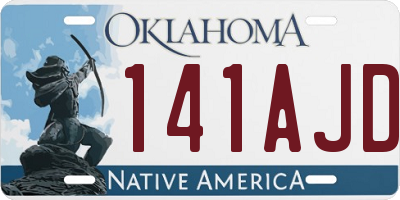 OK license plate 141AJD