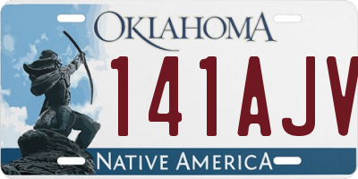 OK license plate 141AJV