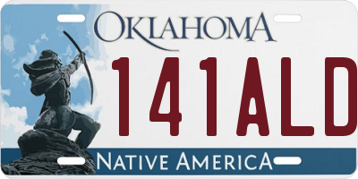 OK license plate 141ALD