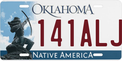 OK license plate 141ALJ