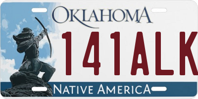 OK license plate 141ALK