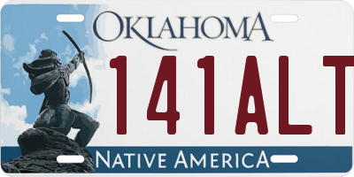 OK license plate 141ALT