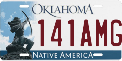 OK license plate 141AMG