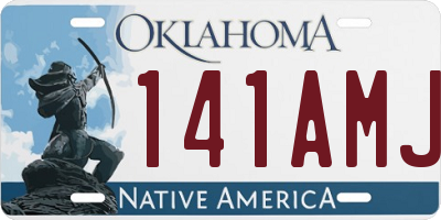 OK license plate 141AMJ