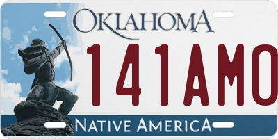 OK license plate 141AMO