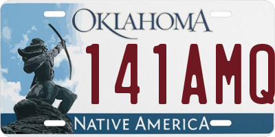 OK license plate 141AMQ