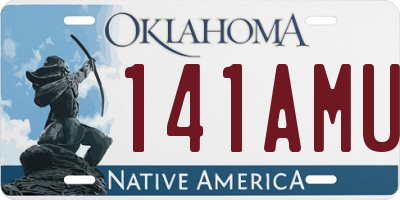 OK license plate 141AMU