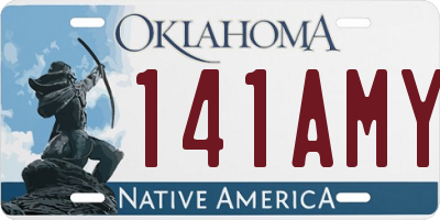 OK license plate 141AMY