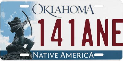 OK license plate 141ANE