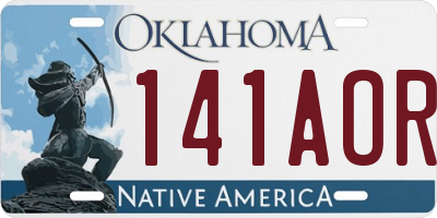 OK license plate 141AOR