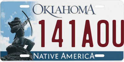 OK license plate 141AOU