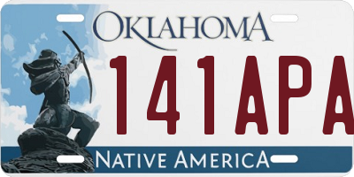 OK license plate 141APA