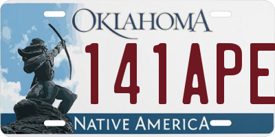 OK license plate 141APE