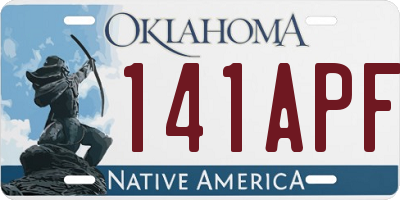 OK license plate 141APF