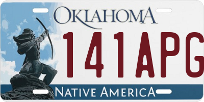 OK license plate 141APG