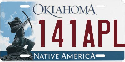 OK license plate 141APL