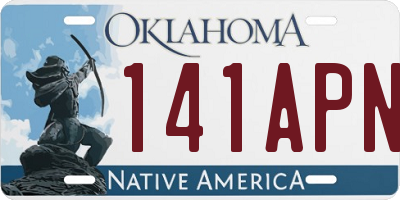 OK license plate 141APN