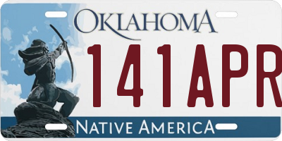 OK license plate 141APR