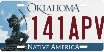 OK license plate 141APV