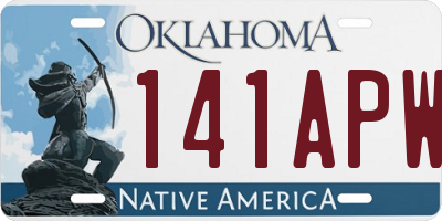 OK license plate 141APW