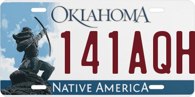 OK license plate 141AQH