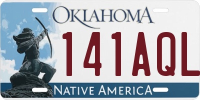 OK license plate 141AQL