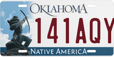 OK license plate 141AQY