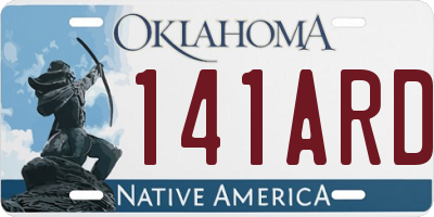OK license plate 141ARD