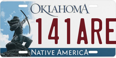 OK license plate 141ARE