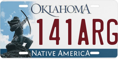 OK license plate 141ARG