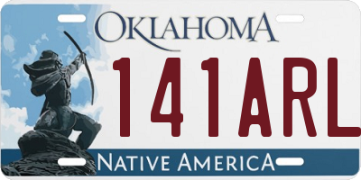 OK license plate 141ARL