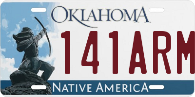 OK license plate 141ARM